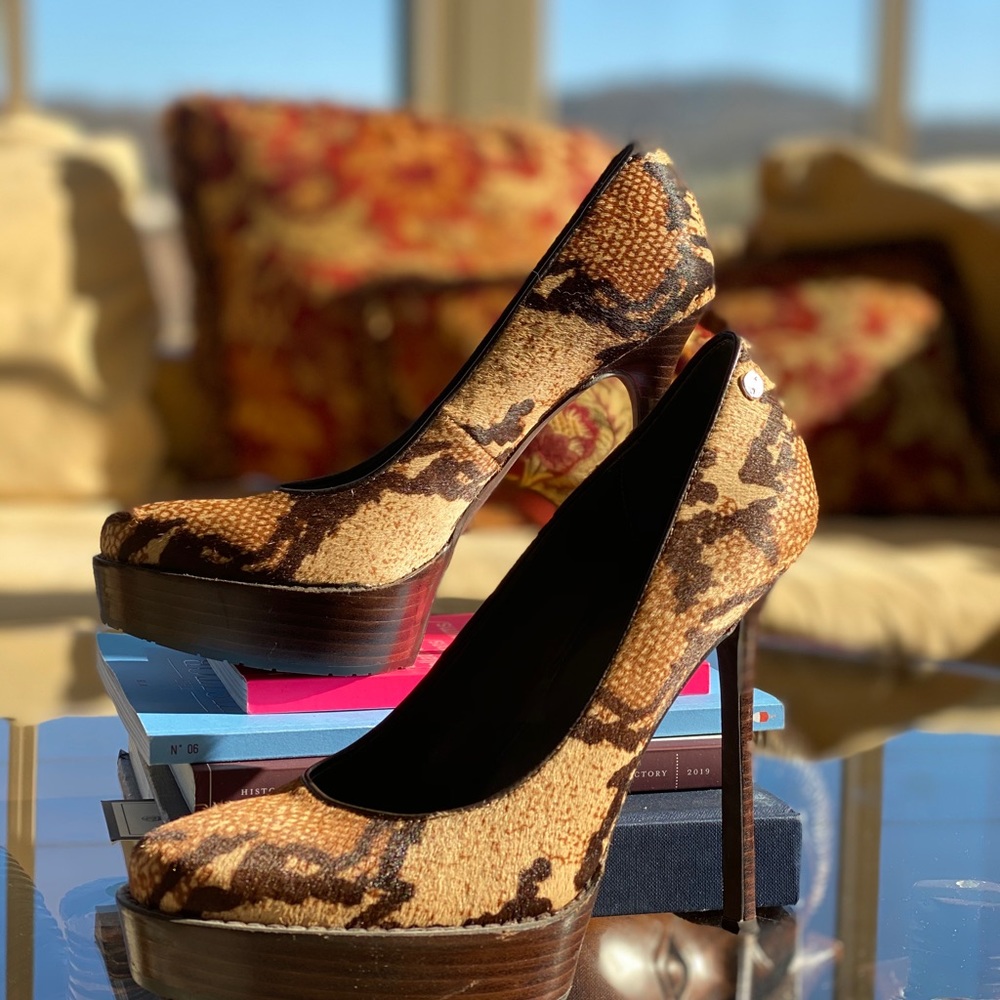 Calvin Klein suede high heel